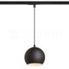 COPA egyfázisú áramkörös sínre fekete üveg 230V LED E27 11W