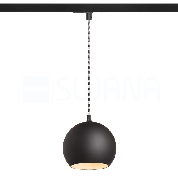 COPA egyfázisú áramkörös sínre fekete üveg 230V LED E27 11W