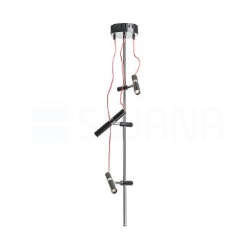VIPER III mennyezeti lámpa fekete króm 230V LED 3x3W 60°  3000K