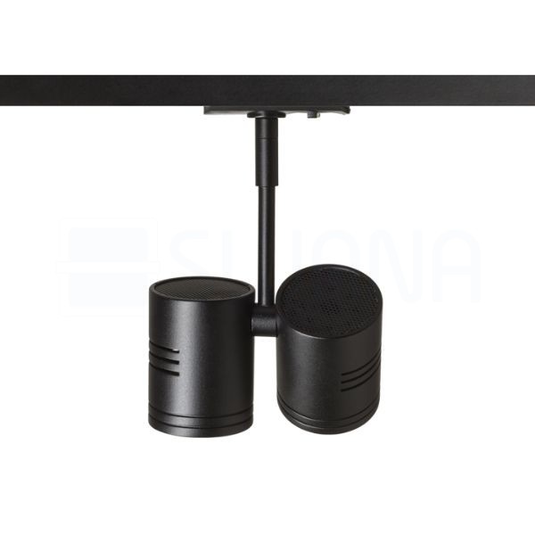 BEEBA II egyfázisú áramkörös sínre fekete  230V LED GU10 2x8W
