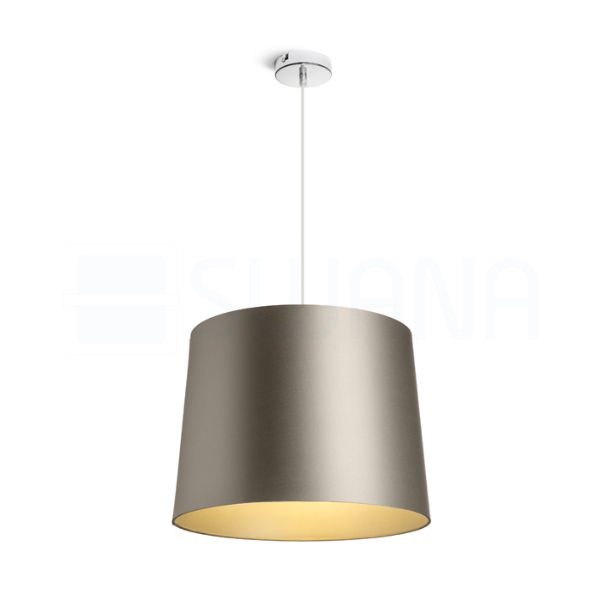 ASPRO 40/30 lámpabúra  Monaco galamb szürke/ezüst PVC  max. 23W