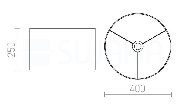 RON 40/25 lámpabúra  Monaco galamb szürke/ezüst PVC  max. 23W