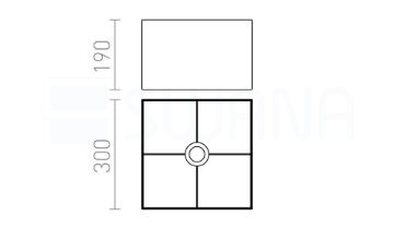 TEMPO 30/19 lámpabúra  Polycotton fehér/fehér PVC  max. 23W