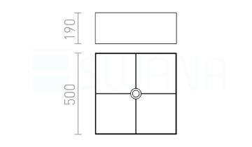 TEMPO 50/19 lámpabúra  Polycotton fehér/fehér PVC  max. 23W