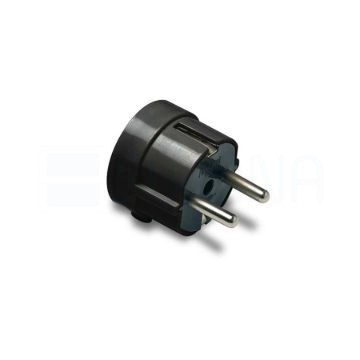 Földelt dugvilla fekete, 16A-250V