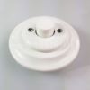 Porcelán fényerőszabályzó Ø60 mm-es dobozhoz, fehér kerettel
