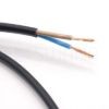 MT KÁBEL 2X0,75MM2 FEKETE PVC KÖPENYES RÉZ ERŰ SODROTT H03VVH2-F (MTL)