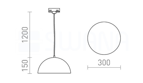 GLADYS 30 három áramkörös sínre fehér/fehér 230V LED E27 15W
