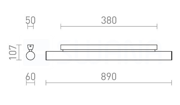 RIVIER LED 89 fali lámpa  króm/tiszta akril 230V LED 18W  3000K