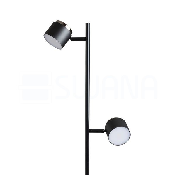 NOVA II állólámpa fekete króm/tej akril 230V LED 2x3.5W 3000K