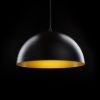 GLADYS 40 függő lámpa fekete/aranysárga 230V LED E27 30W