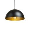 GLADYS 30 függő lámpa fekete/aranysárga  230V LED E27 15W