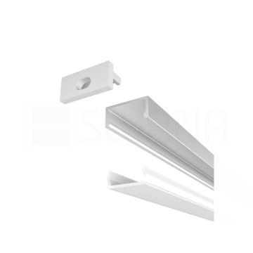 LED PROFILE G felületre szerelhető 1m eloxált alumínium/matt akrilát 
