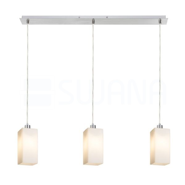 LIZ III 80 függő lámpa  opál üveg/króm 230V LED E27 3x15W