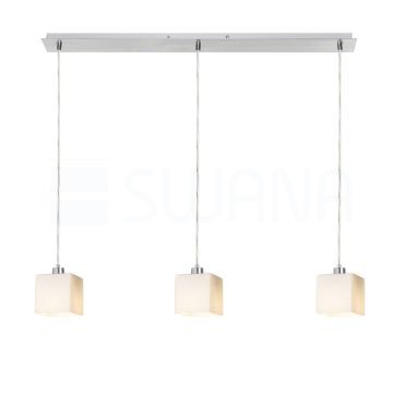 DADOS III 80 függő lámpa  opál üveg/króm 230V LED E27 3x11W