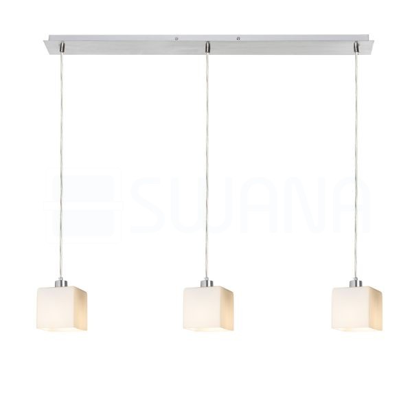 DADOS III 80 függő lámpa  opál üveg/króm 230V LED E27 3x11W