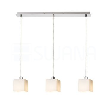 DADOS III 60 függő lámpa  opál üveg/matt nikkel 230V LED E27 3x11W