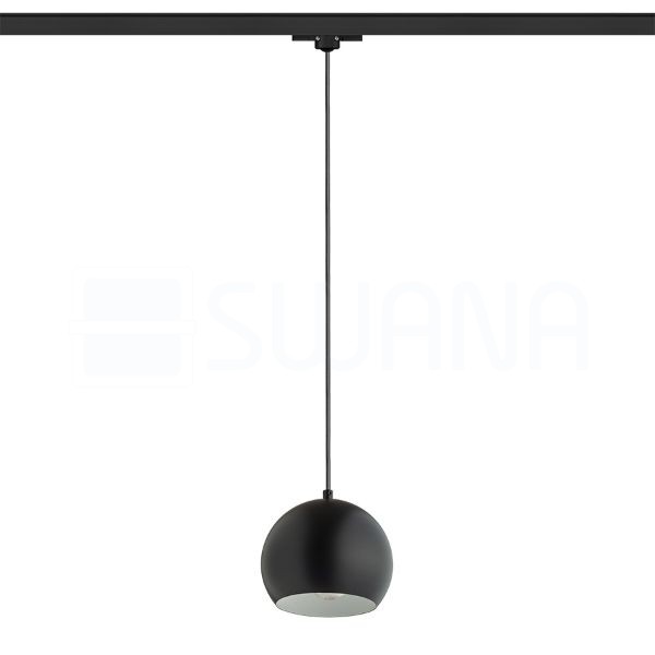 AGNETA három áramkörös sínen függő lámpa fekete  230V LED E27 11W