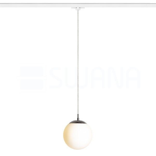LUNA 20 három áramkörös sínre  opál üveg/króm 230V LED E27 11W