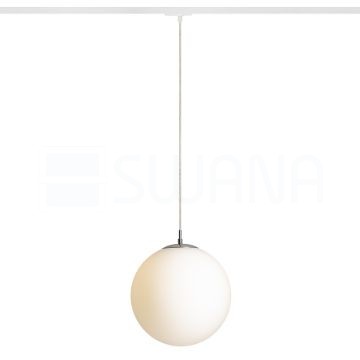 LUNA 30 egy áramkörös sínre  opál üveg/króm 230V LED E27 15W