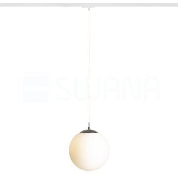 LUNA 25 egy áramkörös sínre  opál üveg/króm 230V LED E27 15W