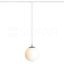 LUNA 25 egy áramkörös sínre  opál üveg/króm 230V LED E27 15W