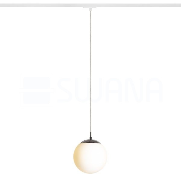 LUNA 20 egy áramkörös sínre  opál üveg/króm 230V LED E27 11W