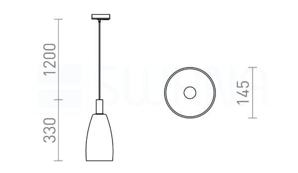 BELLINI L E14 függő lámpa, egyáramkörös sínre függesztéshez fehér tiszta üveg 230V LED E14 15W