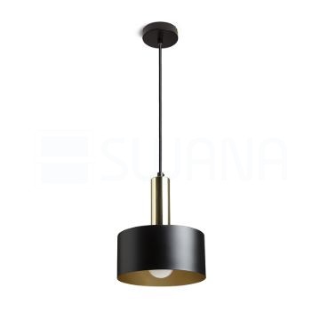 GIULIA 20 függő lámpa fekete/aranybarna sárgaréz 230V LED E27 15W