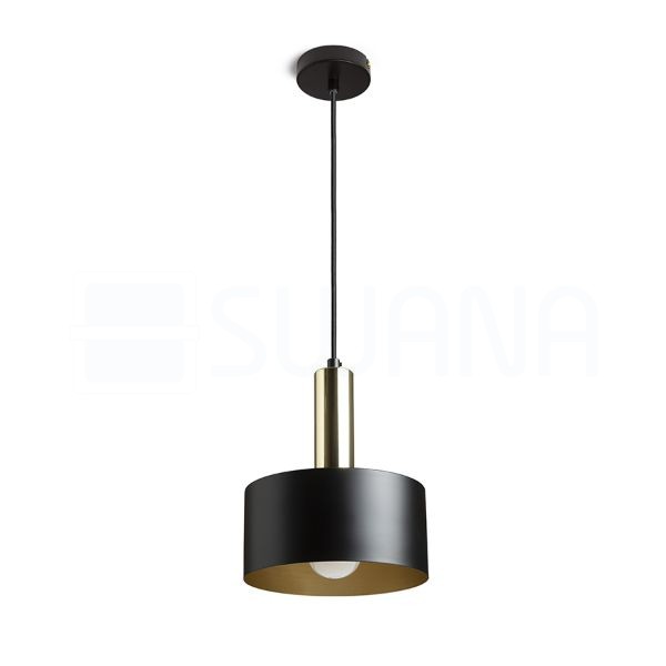 GIULIA 20 függő lámpa fekete/aranybarna sárgaréz 230V LED E27 15W