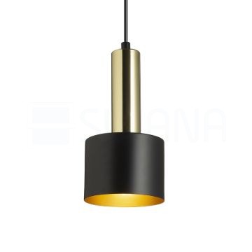 GIULIA 12 függő lámpa fekete/aranybarna sárgaréz 230V LED E27 11W
