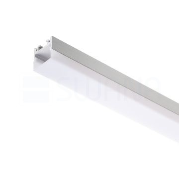 LED PROFILE D felületre szerelhető 1m  alumínium/tej akril 