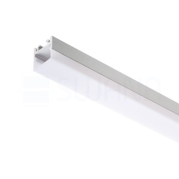 LED PROFILE D felületre szerelhető 1m  alumínium/tej akril 