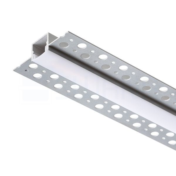 LED PROFILE B süllyesztett 1m  alumínium/tej akril 