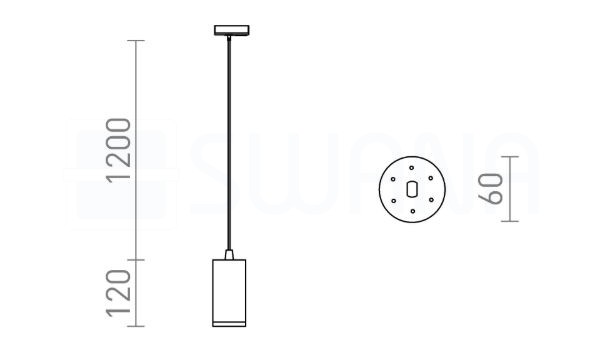 BELENOS egyfázisú áramkörös sínre függő lámpa fehér  230V LED GU10 9W