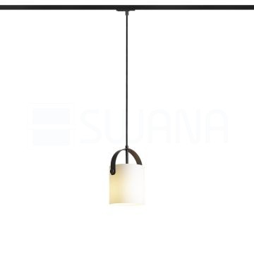 JULIETTA 16 egyfázisú áramkörös sínre  opál üveg/fekete 230V LED E27 15W