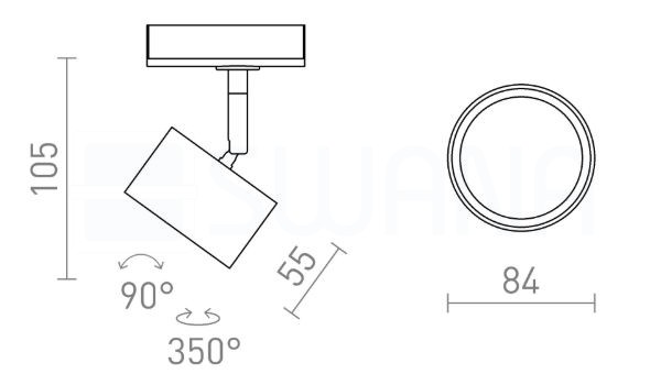 PIXEL egy áramkörös sínre fehér 230V LED GX53 7W