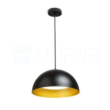 GLADYS 40 függő lámpa fekete/aranysárga 230V LED E27 30W