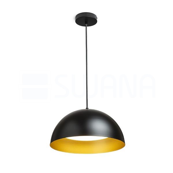 GLADYS 40 függő lámpa fekete/aranysárga 230V LED E27 30W