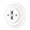 Fehér RJ45 betét porcelán keretekhez – 2×RJ45