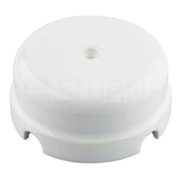 Fehér porcelán falonkívüli kötődoboz 78x35mm