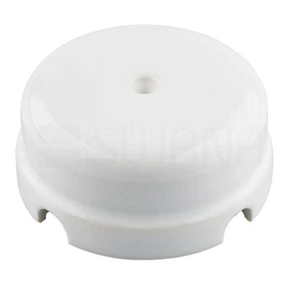 Fehér porcelán falonkívüli kötődoboz 78x35mm