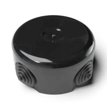 Fekete porcelán falonkívüli kötődoboz 90x45mm