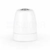 Fehér E27 egyenes porcelán foglalat M10×1 rögzítéssel