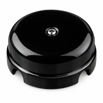 Fekete porcelán falon kívüli kötődoboz 78×35 mm méretben