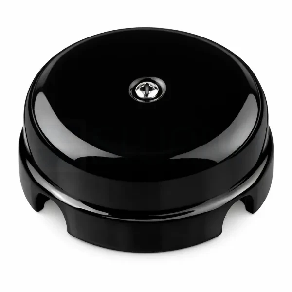 Fekete porcelán falon kívüli kötődoboz 78×35 mm méretben