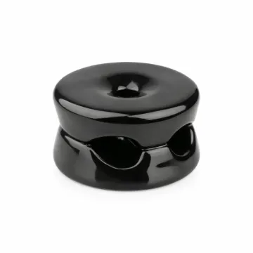 Fekete porcelán dupla vezetékrögzítő falon kívüli kábelezéshez