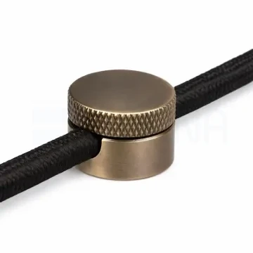 Antik bronz csavaros vezetékrögzítő Ø22 mm méretben