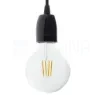 Fekete E27 porcelán foglalat egyenes kialakítással