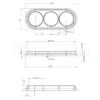 238×97×22 mm fehér porcelán keret MOTO porcelán szerelvényekhez